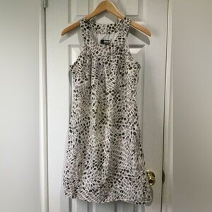 Lori M Black and White Spotted Mini Dress